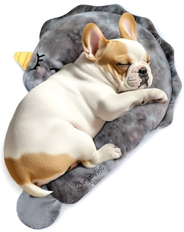 BurgeonNest Small Dog Calming Pillow for Dogs and Cats, Fluffy Soft Colorful Sleep Bolster Cozy Pet Bed Pillow, Great Present for Senior Pup Puppy Kitten, Washable, M