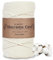VORHOT Hilo Macrame 6mm Beige, 80M Cuerda, Cordon Macrame 6mm Natural, Cordón de Algodón de Macramé para Tapices, Colgadores Plantas, Manualidades Bricolaje, Hogar Decoracion Bohemia