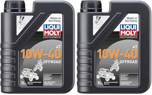 Liqui Moly Motorbike 4T 10W-40 Offroad, 1 L, Aceite de 4 Tiempos de Motocicleta, SKU 3055 (Paquete de 2)