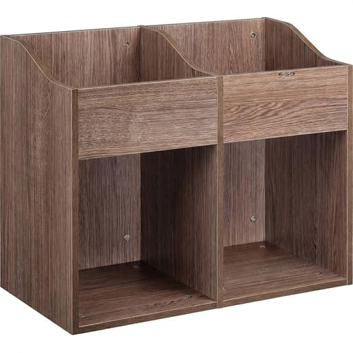 Zomo VS-Box 200/2 Vinyl Aufbewahrungsbox - 705 x 335 x 560 mm - Walnuss - MDF Holz - Regal für Schallplatten ca. 400 bis 480 LPs