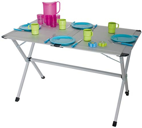 Euro Trail Tische Aluminium Rolltisch St Pierre L 140 x 80 cmit Höhe 70 cm, 71787