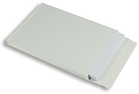 Faltentaschen | Premium | 229 x 324 x 20 mm (DIN C4) mit Fenster | Weiß (100 Stück) mit Abziehstreifen | Briefhüllen, Kuverts, Couverts, Umschläge mit 2 Jahren Zufriedenheitsgarantie
