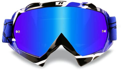 NENKI Motocross Brille Motorradbrille, ATV Dirt Bike Off Road Crossbrille mit Anti-Fog/UV Schutz, MX-Fahrbrille für Damen Herren - Skifahren Radfahren Wandern