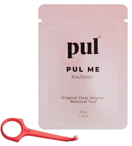 PUL Herramienta de extracción de alineadores - Rosa | Gancho seguro e higiénico para Invisalign y retenedores | Diseño suave sin BPA para uso diario | Paquete de 1
