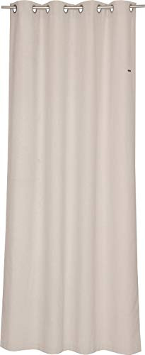 Esprit Ösen Vorhang Natur Blickdicht • Gardinen Vorhang 2er Set • Ösenschal 140 x 250 cm Harp • 100% Polyester