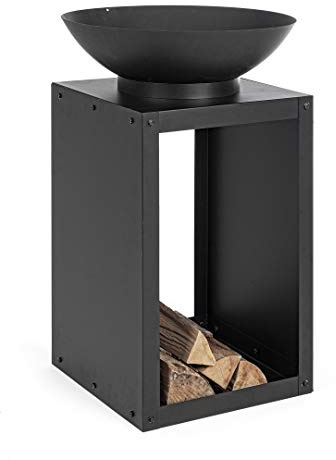 Bizzotto BRACIERE con PORTALEGNA EFESTO 50X50CM Giardino Esterno GRIGLIATE