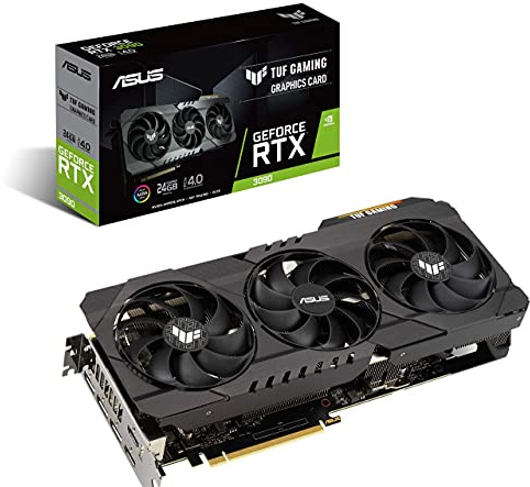 ASUS TUF Gaming NVIDIA GeForce RTX 3090 OC Edition Grafikkarte, PCIe 4.0, 24 GB GDDR6X, HDMI 2.1, DisplayPort 1.4a, Dual-Kugellager, erneuert