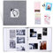 Album Photo Adhesif, Album Photo Traditionnel Famille 27 x 29cm, Gros Album photo Autocollant 200 Photos, Couverture en Lin Gris 20 Feuilles/40 Pages DIY Collection Billets Cartes Timbres Mémorial