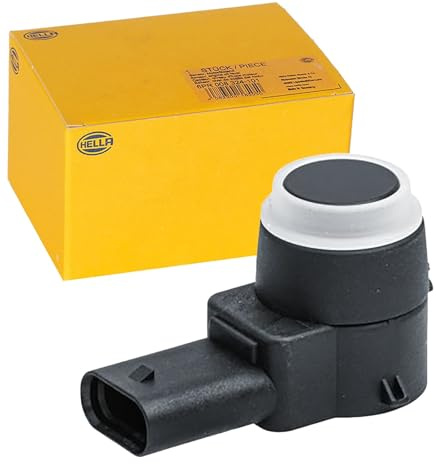 HELLA 6PX 358 141-371 Sensor, Einparkhilfe - gewinkelt - 3-polig - gesteckt | Kompatibel mit: MERCEDES-BENZ A-CLASS, B-CLASS Sports Tourer, C-CLASS, C-CLASS Coupe, C-CLASS T-Model, CLS