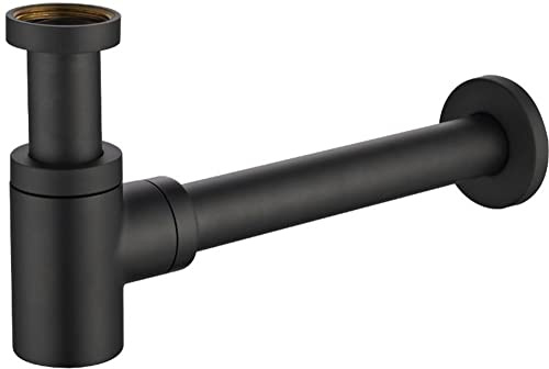 Saqu Desire Flaschensiphon - Kombinieren mit Artikeln aus derselben Serie - Matt Schwarz - 1.1/4 - Waschbecken - Ablauf - Siphon - Waschtisch