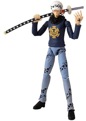 Bandai Anime Heroes - One Piece - Anime Heroes figur 17 cm - Trafalgar Law - actionfigur ledad lag - officiell produkt - 36937