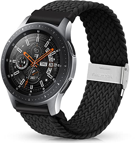 HUZU Bracelet pour Samsung Galaxy Watch 46mm, 22mm Bracelet de Montre Sport Tressé Élastique Ajustable pour Samsung Galaxy Watch 3 45mm/Gear S3 Frontier/Classic/Huawei GT 46mm