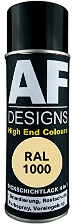 Alex Flittner Designs vernice protettiva 4 in 1 RAL 1000 verde beige spray per metallo, protezione dalla ruggine, bomboletta spray