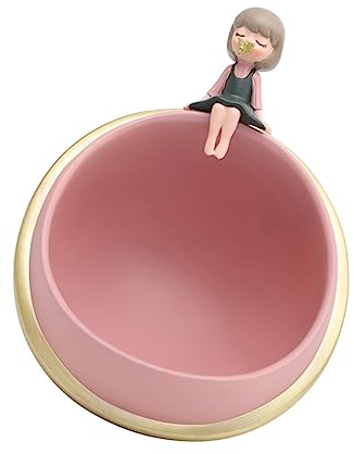 Abaodam Lovely Girl Key Storage Box Porch Keys Bowl Desktop Ornament Home Storage Basket for Christmas Decorations Living House Decor Accessories