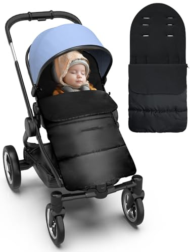 DMTIVMG Fußsack Kinderwagen Winter Warm Baby Faltbar Kinderwagen Fußsack mit Windschutz und Feuchtigkeitsschutz Universalgröße 100 x 50cm