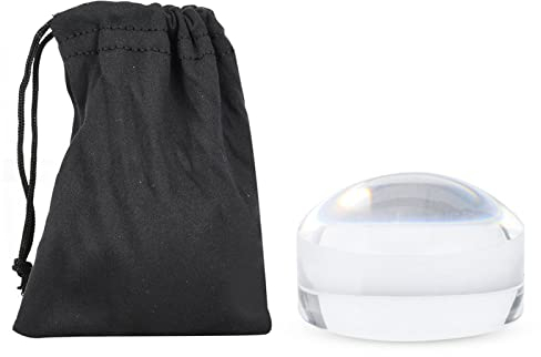 50mm 8x Optical Acrylic Portable Paper Magnifying Glass,Rystal Magnifying Glass Dome 8X Optical Magnifier Portable Paper Reading Acrylic Magnifier Dome Hands Free Design