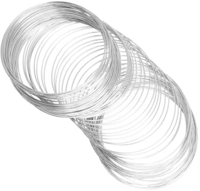 SHINEOFI Stahlring Und Armbanddraht Für Diy-schmuckherstellung Inklusive Stahldraht Und Armreifdraht Als Geschenk Für Frauen Und Mädchen Silber