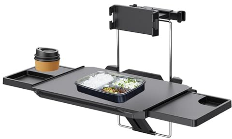Mesa Para Volante De Coche, Mesa Plegable Para Coche, Bandeja Portátil Para Respaldo De Asiento De Coche Con Soporte Para Teléfono, Bandeja Para Ordenador Portátil, Bandeja Organizadora Para Asiento T