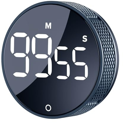 Temporizadores Digitales de Cocina,temporizadores visuales, Pantalla LED Grande, Temporizador de Cuenta atrás magnético,Cocina, Fitness, Hornear, estudiar, fácil para niños y Mayores (Azul Estrella)