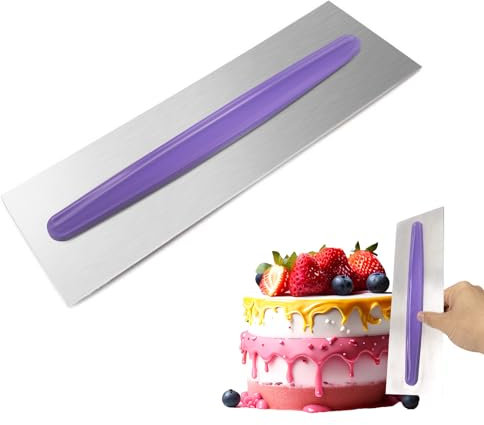 Cake Smoother Scraper Stainless Steel Buttercream Icing Polisher Cake Sculpting Modeling Decorating Tools for Cake Pastry Cream Baking DIY