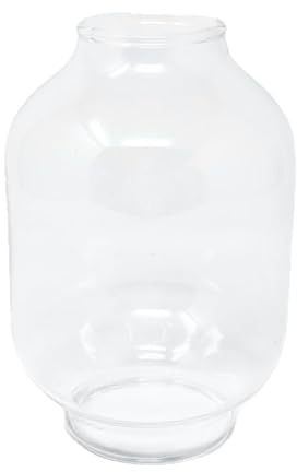 ORION LIGHTSTYLE Lampenglas Ersatzglas für Tischlampe Tischleuchte H15.5cm Ø10.5cm Zylinder Petroleumlampe Öllampe Glas klar durchsichtig
