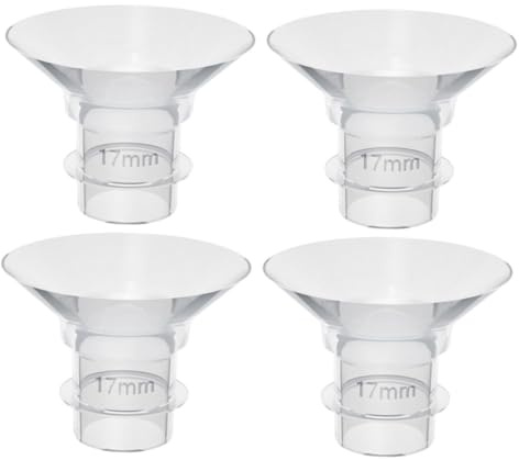 ORFOFE 4 Stück Kleine Silikonflanscheinsätze 17mm für Tragbare Milchpumpen Waschbare und Sichere Flanscheinsätze als Ersatz für Wearable