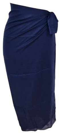 Kiran Fashion ny 100 % bomull premium sarong strand pool täcka upp lätt vikt scarf wrap semester, marinblå, en storlek