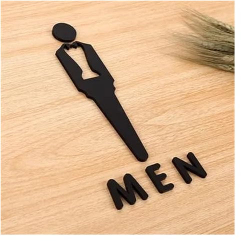 JMORCO Plaque WC Panneaux de Toilettes for Hommes et Femmes, signalisation de WC, centres commerciaux, immeubles de Bureaux, plaques de Porte, indicateur de Rappel, Panneau d'orientation(C)