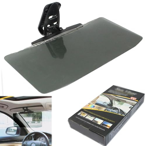 Lyoveu Universelle Auto-Sonnenblende Mit Polarisiertem Blendschutz, Car Sun Visor with Polarized Glare Protection, Verstellbarer Sonnenblenden Verlängerung, Frontscheibe-Sonnenschutz Für Auto, SUV