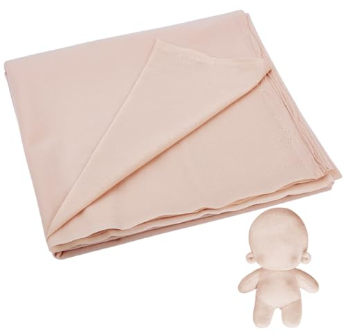 PH PandaHall tyg mjuk docka skinn plysch hudfärg kroppstyg för sömnad lätt polyester virkad djur kläder 1,5 x 1,5 m