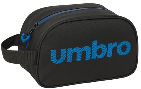Safta UMBRO JET BLACK - Medelstor barnskolväska med handtag, barnväska, anpassningsbar till vagn, lätt att rengöra, bekväm och mångsidig, kvalitet och styrka, 26 x 12 x 15 cm, svart, M, Avslappnad