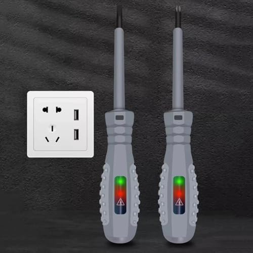 2PCS Spannungsprüfer Schraubendreher mit Starkem Drehmoment und Magnet, Voltage Tester Pen, Phasenprüfer Schraubendreher, Stromprüfer Schraubendreher, Spannungsprüfer-Schraubendreher-Satz