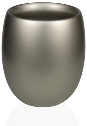 Genérico Campella - Maceta Orbis Lacada - Maceta Decorativa Interior - Tiestos Plantas - Macetas Redondas,Maceteros Interior y Exterior - Exclusiva,Elegante,Premium,Maceteros Altos (Plateado, Grande)