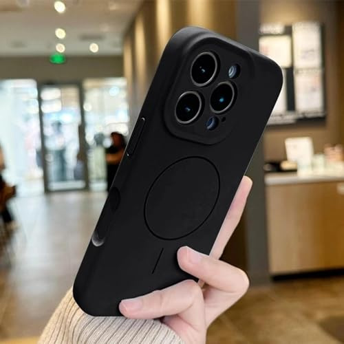 YOGISU Custodia di lusso in silicone liquido per iPhone 13 con copriobiettivo e pulsante di controllo della fotocamera sensibile (per iPhone 13/nero)