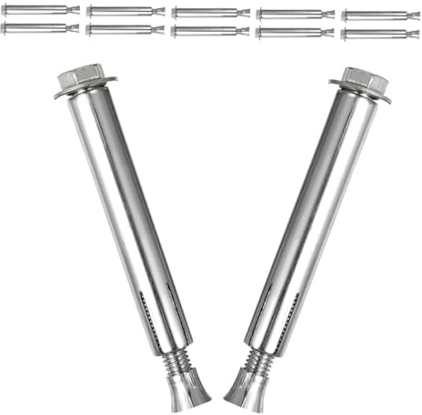 HEALSOPTHY Boulons à Expansion M8 Fixation Portable Structure Interne D'expansion Lot de 12 en Fer Argenté pour Ancrage Stable de Serrures de Sol pour Parkings et Écoles