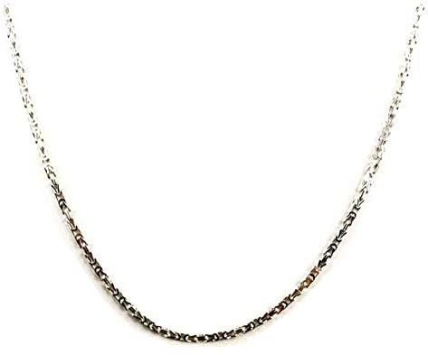 Halskette Byzantiner Königskette versilbert 3mm Länge 60cm, Herren-Kette Silberkette Damen Geschenk Schmuck ab Fabrik Tendenze-Italy