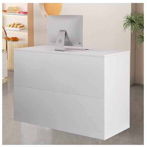 Scrivania moderna per reception, piccolo bancone per mobili da ufficio, elegante, 120 cm, bancone per ricevimenti aziendali