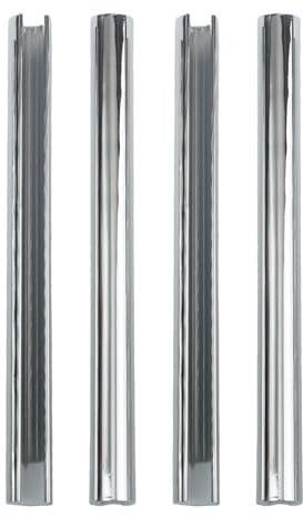 Lastdaytime Set mit 4 Heizkörper-Rohrabdeckungen für die Verdeckung von Rohren, mit verstellbaren Längenoptionen, einschließlich 200 mm, 300 mm, 500 mm (Chrom - 200 mm)