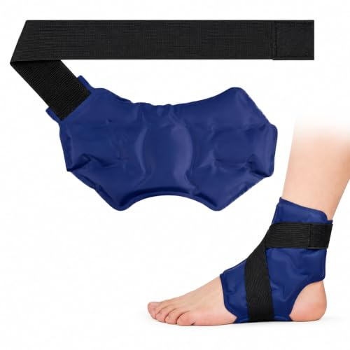 Fascia Ghiaccio Per Caviglia Tasca In Gel Caldo Freddo Cuscinetti Refrigeranti Riutilizzabili Per Caviglia- Per Alleviare Il Dolore, Lesioni Ai Piedi, Gonfiore Alla Caviglias