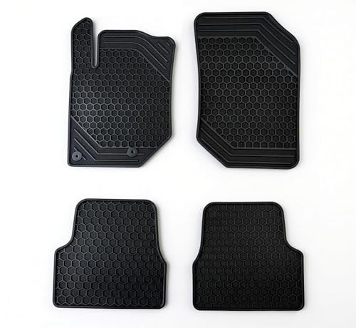 Auto Accessori Lupex - Juego de 4 alfombrillas de goma para coche compatibles con 2008 II serie a partir de 2019, aptas para todas las estaciones, color negro, a medida, delanteras y traseras