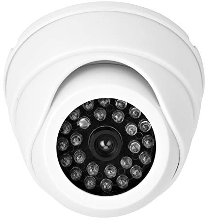 CFTGIW Dome Simuleringskamera Dummy Fake Säkerhetskamera med LED-ljus Samma Som Monitor och Dummy CameraFake CameraSimulation CameraDummy Fake CameraDummy Dome CameraLED