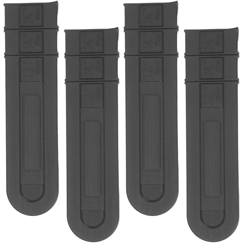 SHINEOFI Lot de 4 Protège-chaînes en PE Noir pour Tronçonneuse, Fourreaux de Guide-chaîne Installation Rapide Bruit, pour Usage Extérieur et Sessions de Sciage