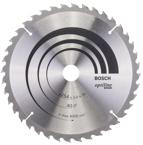 Bosch Professional Kreissägeblatt Optiline Wood (für Holz, 254 x 30 x 2,0 mm, 40 Zähne, Zubehör Kreissäge)