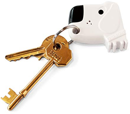 Suck UK Whistle Key Finder | Fetch My Keys | Dog Keychain Gadgets | Sound Activated Key Finder | Dog Shaped Keyring | Whistle Beeper & Red Flashing Light | Keys Locator Alarm | Stocking Stuffers