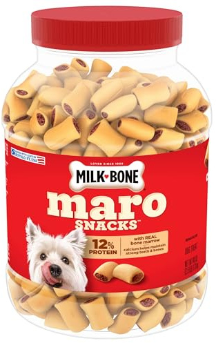 Milk-Bone MaroSnacks Small Dog Treats with Real Bone Marrow, 40 Oz. Canister