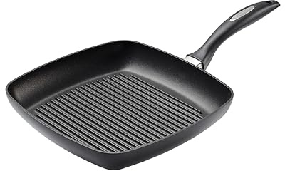 SCANPAN IQ Grillpfanne Induction 27x27 cm | Geriffelte Oberfläche für authentische Grillstreifen | Grill-Pfanne für alle Herdarten | Langlebige Stratanium+ Antihaftbeschichtung | Ofenfest