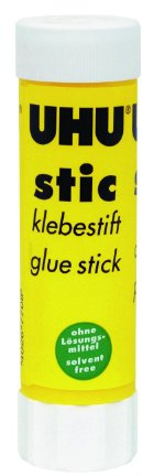 Lot de 3 stick de colle UHU blanche en baton - 40g