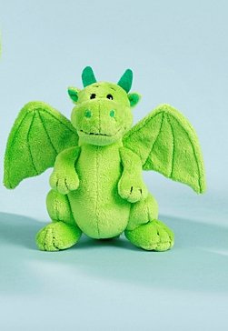 EBO 66014 - Drache, 14cm, leuchtendgrüner Softvelour