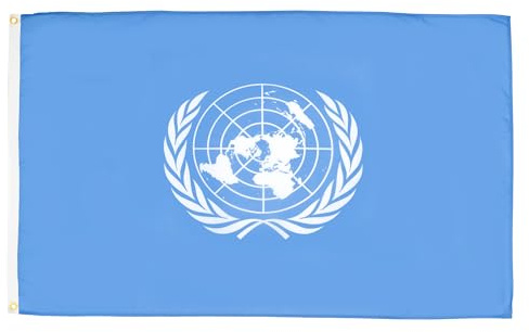 AZ FLAG - United Nations Flag - 3x5 Ft - 100D Polyester Uno Banner with Two Metal Grommets - Fade Resistant - Vivid Colors - 3' x 5' Feet - 150x90 Cm