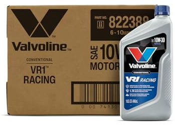 Valvoline VR1 Racing SAE 10W-30 Motor Oil 1 QT, Case of 6